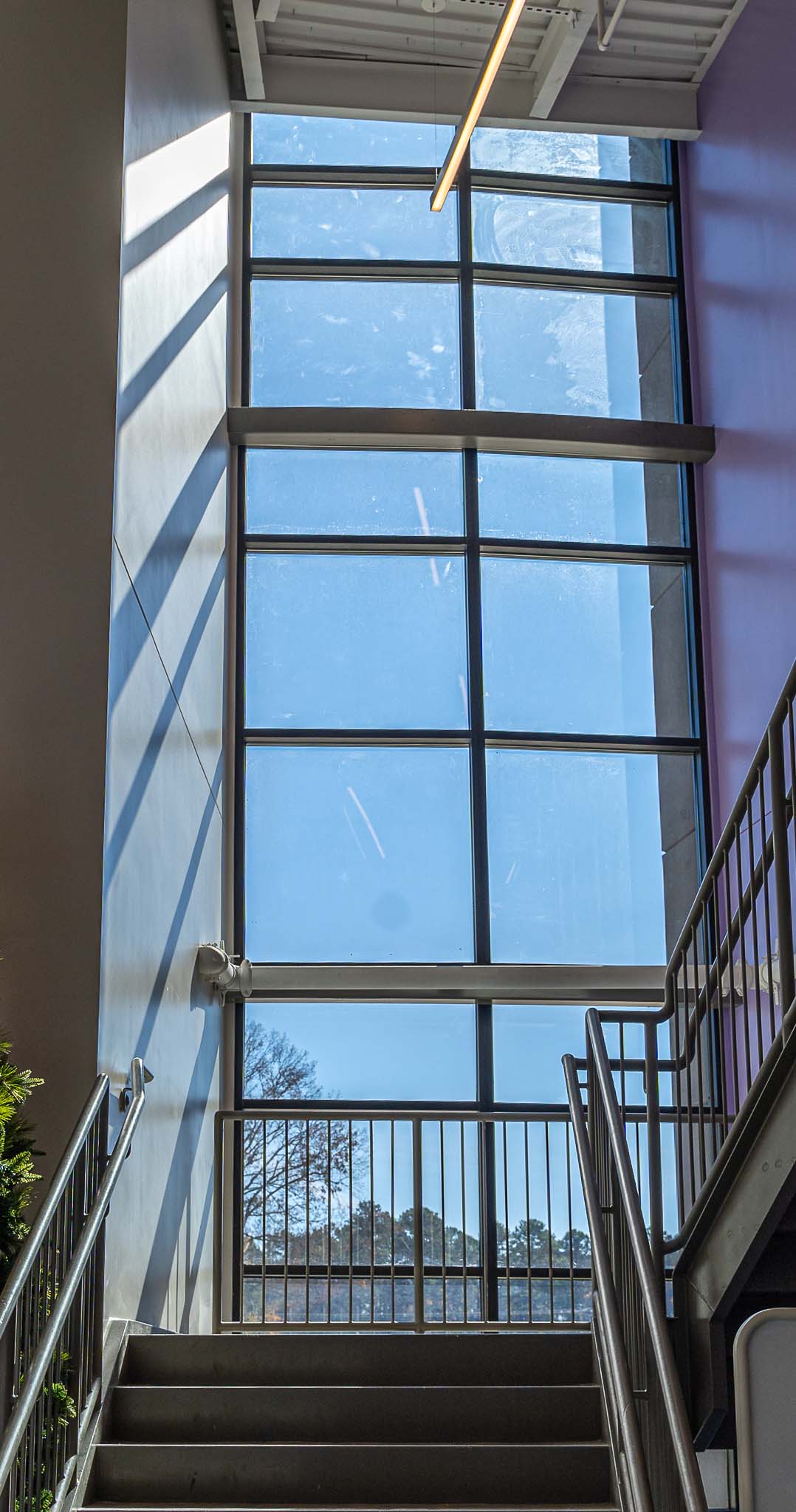 Stairwell window dirty